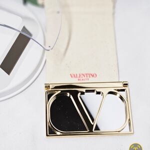 NWOT Valentino Gold Compact Mirror